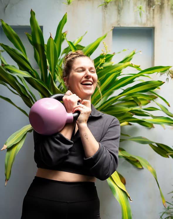 Kettlebell training smile